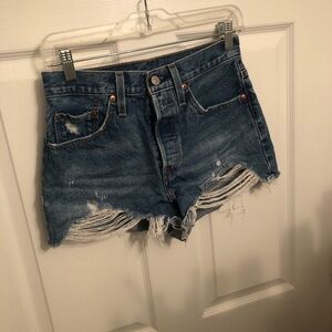 501 Levi's Dark Blue Jean Shorts 26